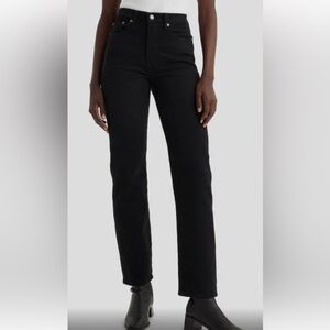 Levis Wedgie Straight Hi Rise Cropped Black Jeans, 25 size
